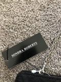 Sondra Roberts Black Fabric Quilted Clutch