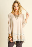 umgee lace detail top