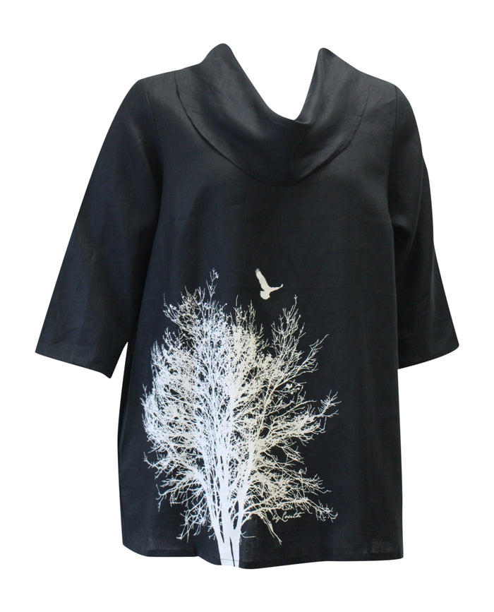Dandelion Cowl Neck Linen Top