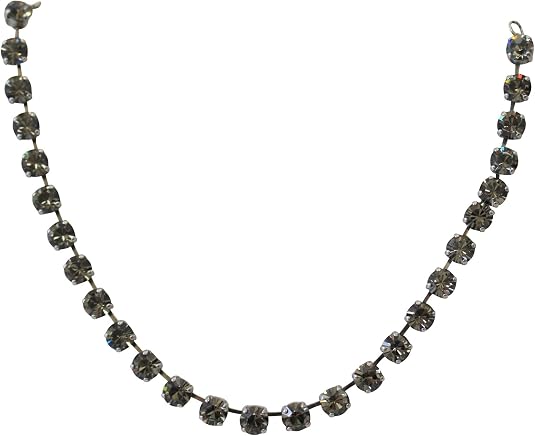 Mariana Smokey Grey Tennis Style Crystal Necklace