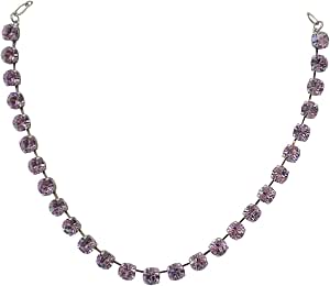 Mariana Light Purple Tennis Style Crystal Necklace