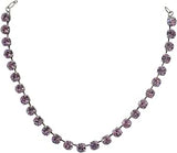 Mariana Light Purple Tennis Style Crystal Necklace