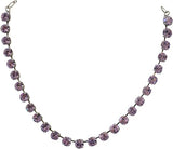 Mariana Light Purple Tennis Style Crystal Necklace