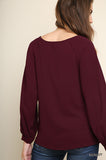 Gathered Long Sleeve Top