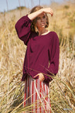 Gathered Long Sleeve Top