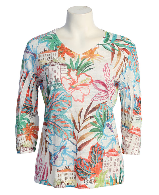 Martinique Burnout Sublimation Top