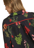 Floral Textured Top, Black