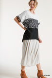 Dalmatian Color Block Top, Black