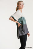 Dalmatian Color Block Top, Mint