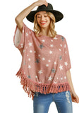 Umgee usa Star Print Tassel Top