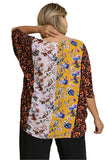 Mixed Floral Print Top, Honey