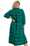 Swiss Dot Jacquard Midi Dress, Peacock