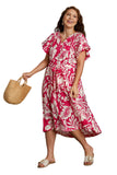 umgee two tone midi dress