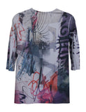 Graffiti Art 3/4 Sleeve Top