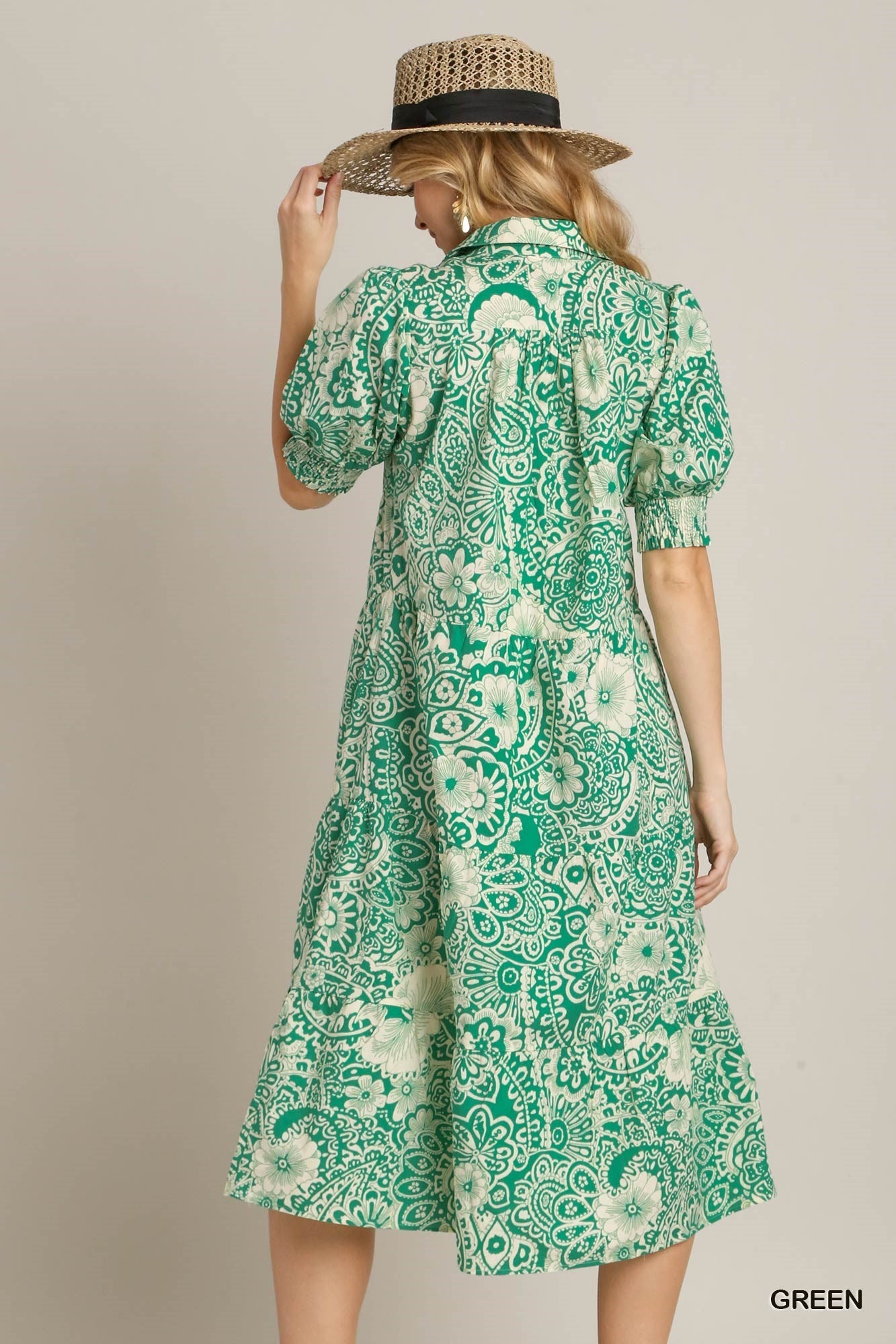 Abstract Print Midi Dresses - Umgee Abstract Print Midi Dresses - Umgee