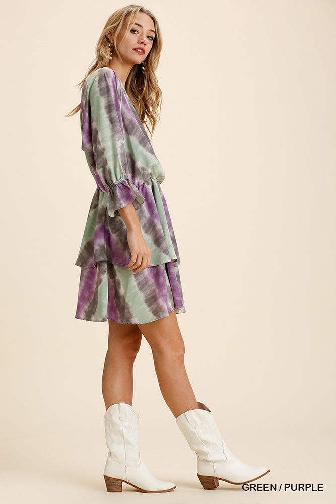 Tie Dye Ruffled Layered Dresses - Umgee Tie Dye Ruffled Layered Dresses - Umgee
