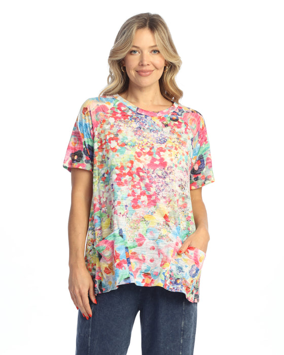 Jess & Jane Patch Pocket Burnout Top 