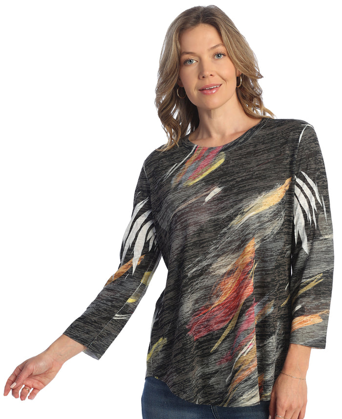 Dunes Burnout Rounded Hem Top