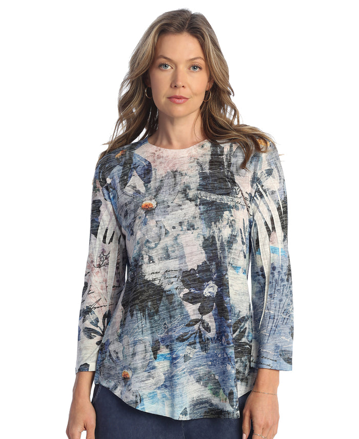 Carolina Burnout Rounded Hem Top