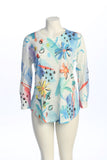 Flora Burnout Rounded Hem Top