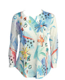 Flora Burnout Rounded Hem Top