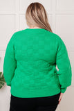 Sweater Knit Pullover, Green