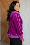 Velour Pullover, Magenta