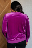 Velour Pullover, Magenta