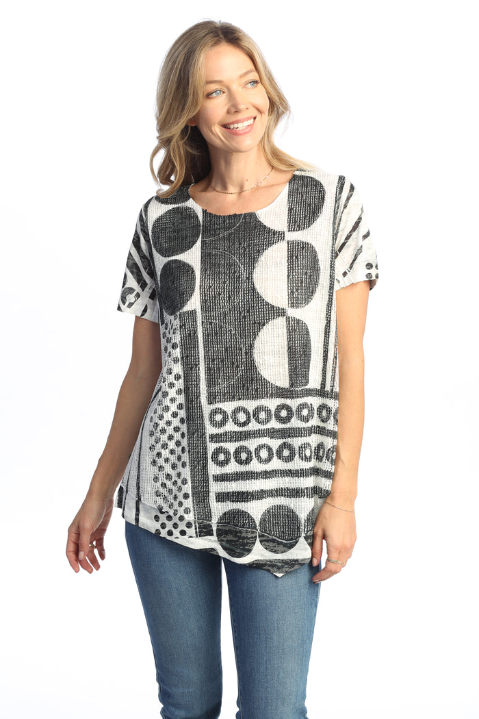 Bebop Boucle Mesh Asymmetric Top