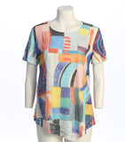 Santiago Boucle Mesh Asymmetric Top