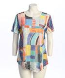 Santiago Boucle Mesh Asymmetric Top