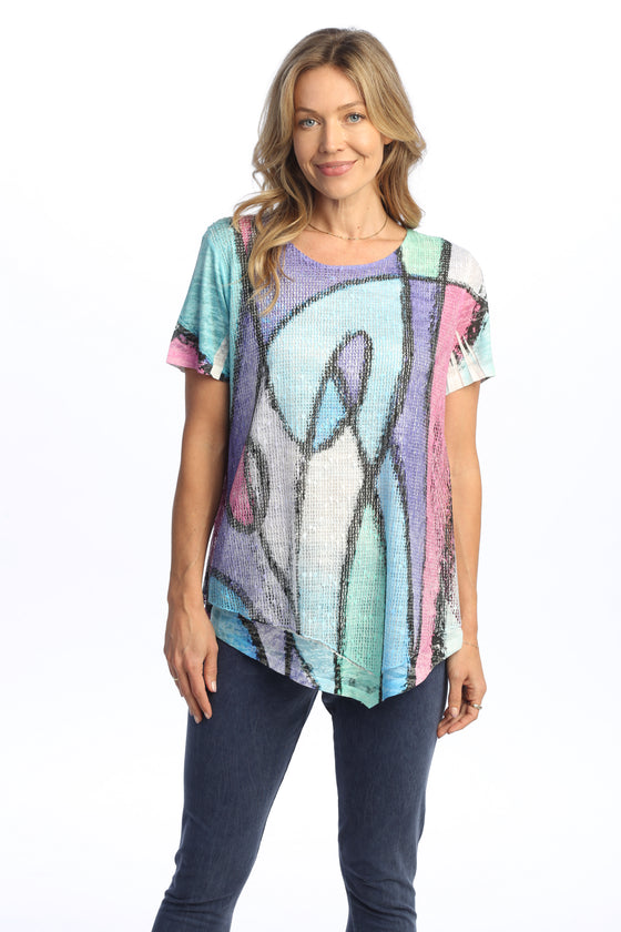 Sonata Boucle Mesh Asymmetric Top