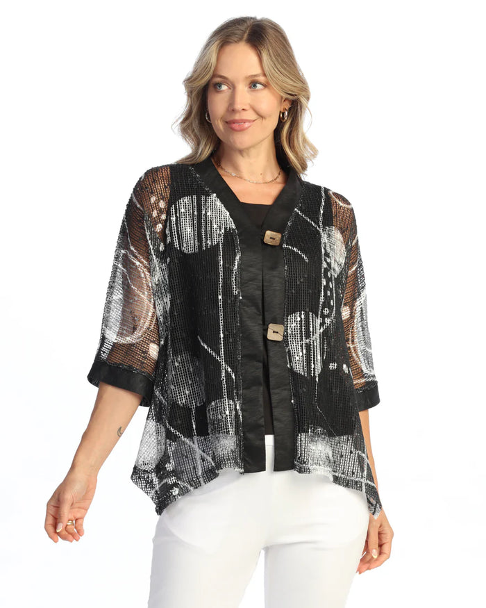 Canvas Mesh Cardigan