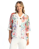 Watercolor Mesh Cardigan