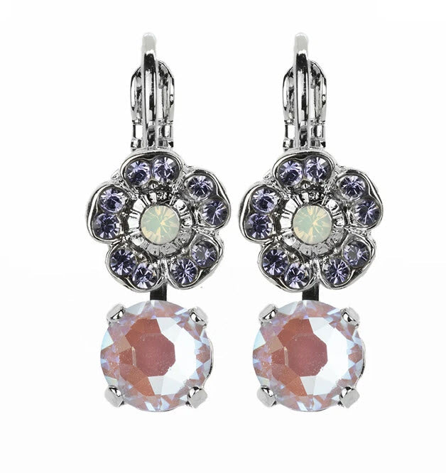 Mariana Flower Drop Crystal Earrings