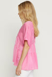 Double V Tiered Top, Pink