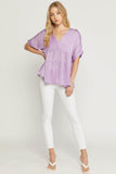 Double V Tiered Top, Lavender