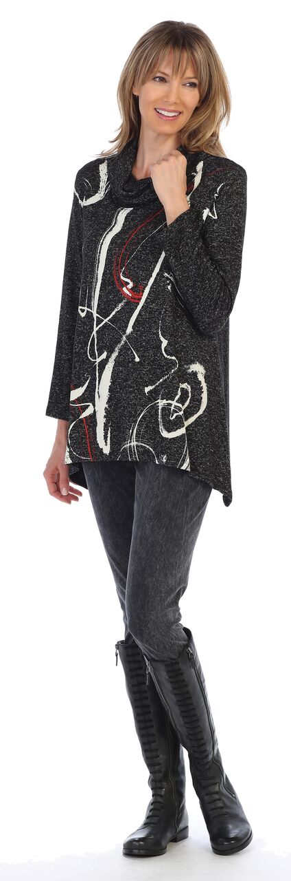 Matilda Brushed Knit Cowl Neck Top