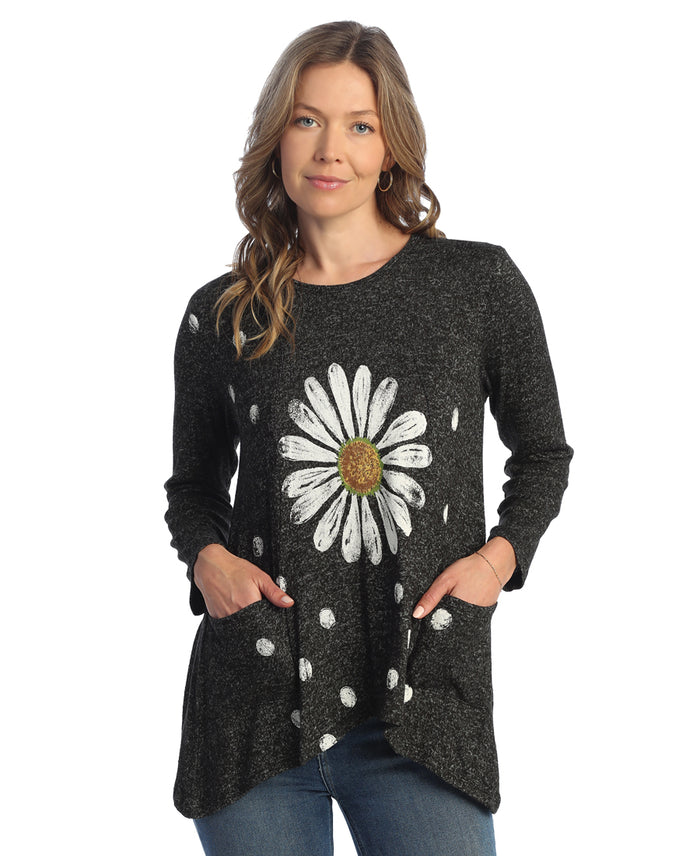 Happy Days Soft Brushed Knit Patch Pocket Top