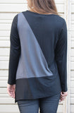 Clara Color Block Asymmetrical Modal Top
