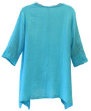 Cotton Gauze Pocket Cookiebite Top, Aqua