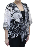 Silver & Black Kimono Jacket