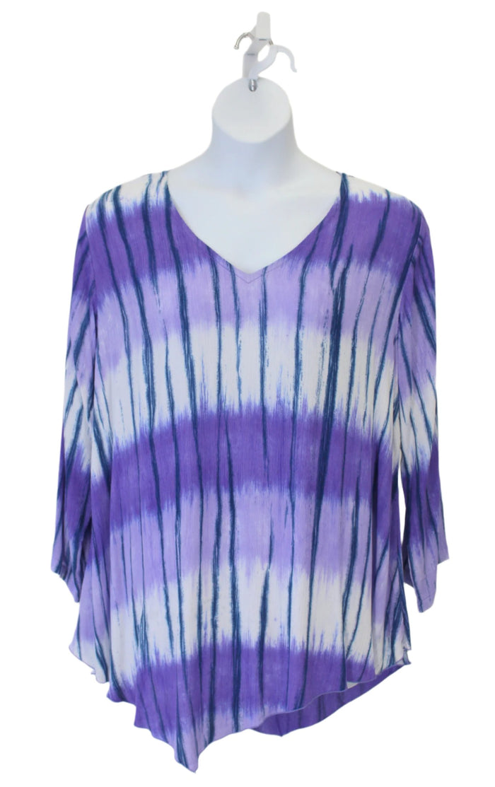 Modesce Tie Dye V-hem Top, Purple