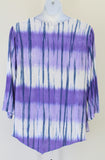 Tie Dye V-hem Top, Purple