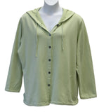 Liz & Jane Cotton French Terry Hoodie Jacket, Light Green