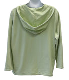 Liz & Jane Cotton French Terry Hoodie Jacket, Light Green