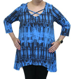 High Tides Criss Cross Cotton Top, Blue