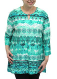 Rylan Green Print Top