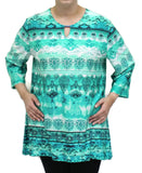 Rylan Green Print Top