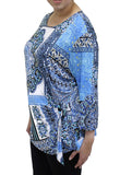 Contour Side Tie Top, Blue